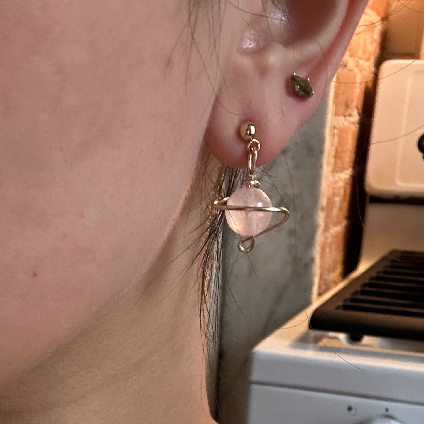 Little Saturn Drop Earring